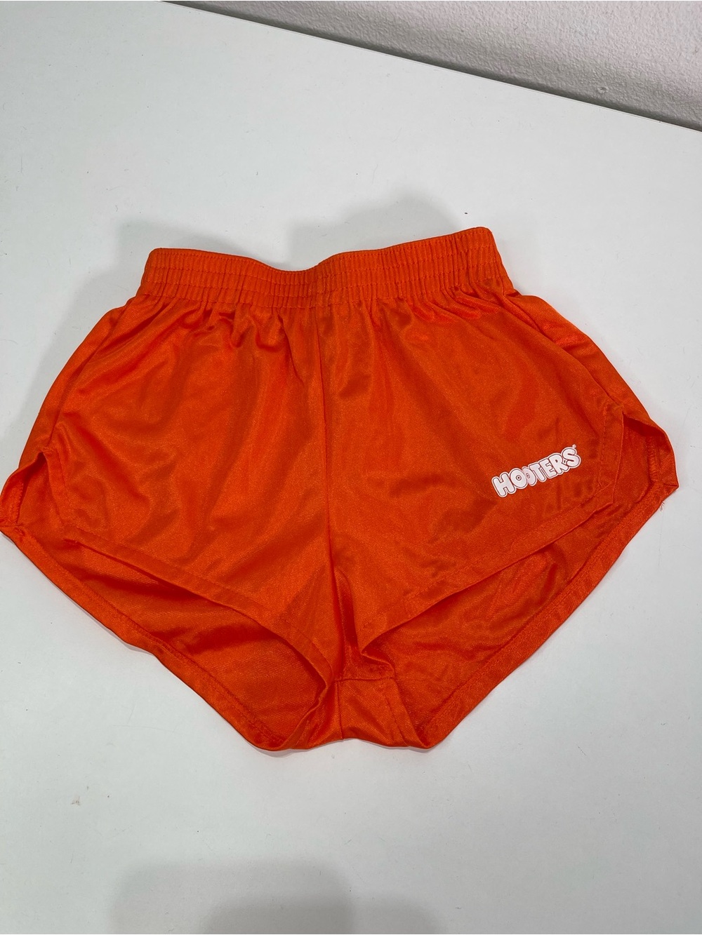 Vtg 90s Y2k  Hooters Jensen Booty Shorts Elastic Uniform XSmall Orange